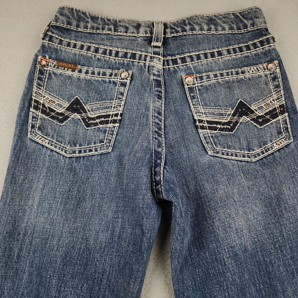 Ariat B5 Dakota Jeans Boys 14 29 Blue Slim Straight Adjustable Waist Denim